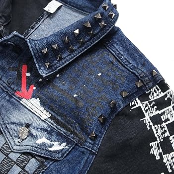 Amazon.com: GINZOUS Men Men Punk Rivet Check Print Holes